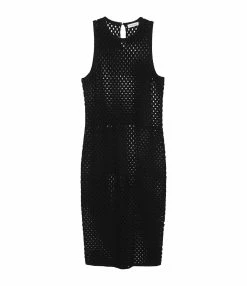 ANINE BING Robe Veronica Coton Crochet Noir
