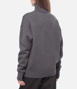 AMI Paris Pull Unisexe Ami De Cœur Laine Gris Rouge 12 AMI Paris Pull Unisexe Ami De Cœur Laine Gris Rouge -Boutique de vente ZIMMERMANN amipa look20221110 51