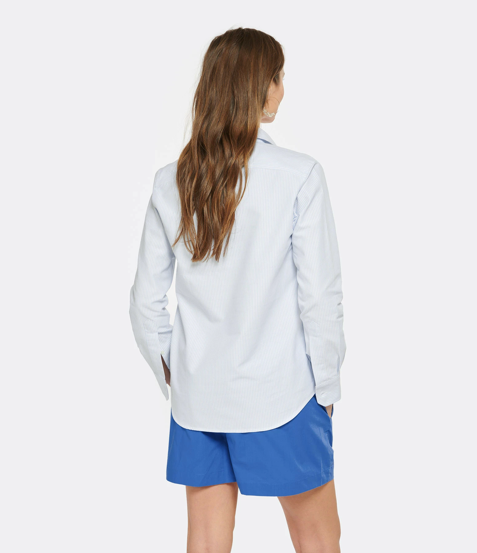 AMI Paris Chemise Coton Bleu Blanc – Image 4