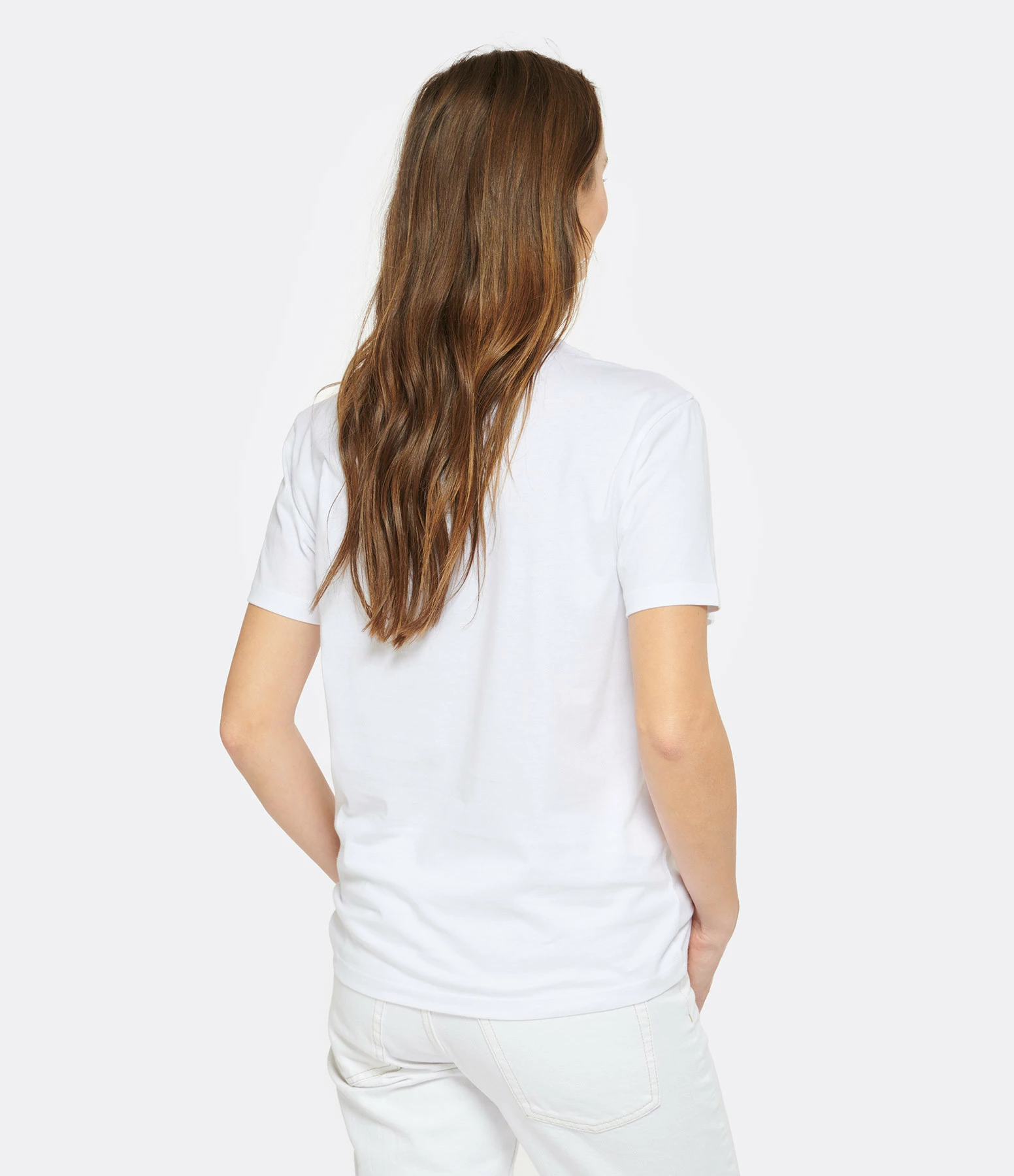 AMI Paris Tee-shirt Unisexe Ami De Cœur Coton Biologique Blanc – Image 3