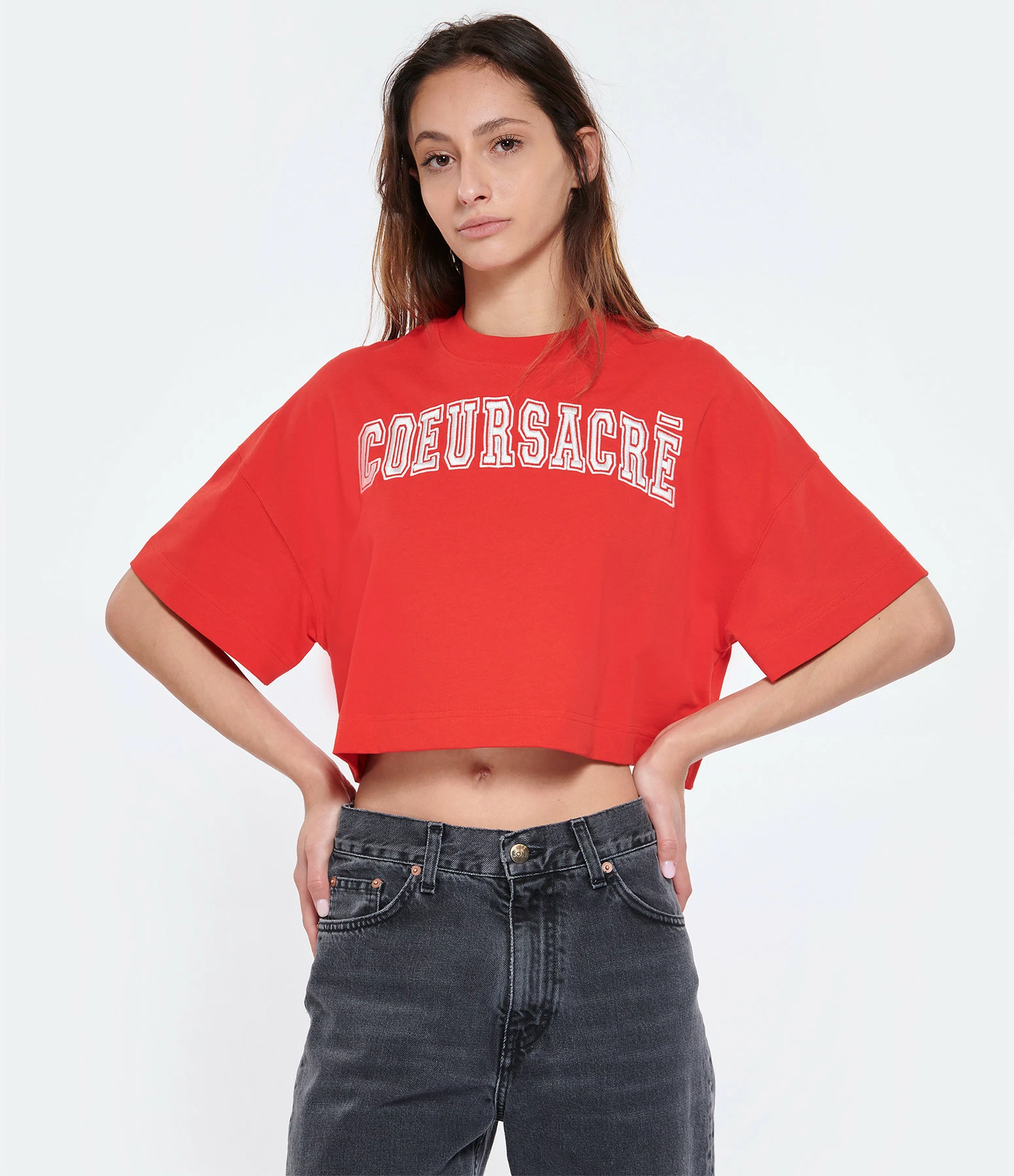 AMI Paris Tee-shirt Coton Biologique Rouge – Image 3