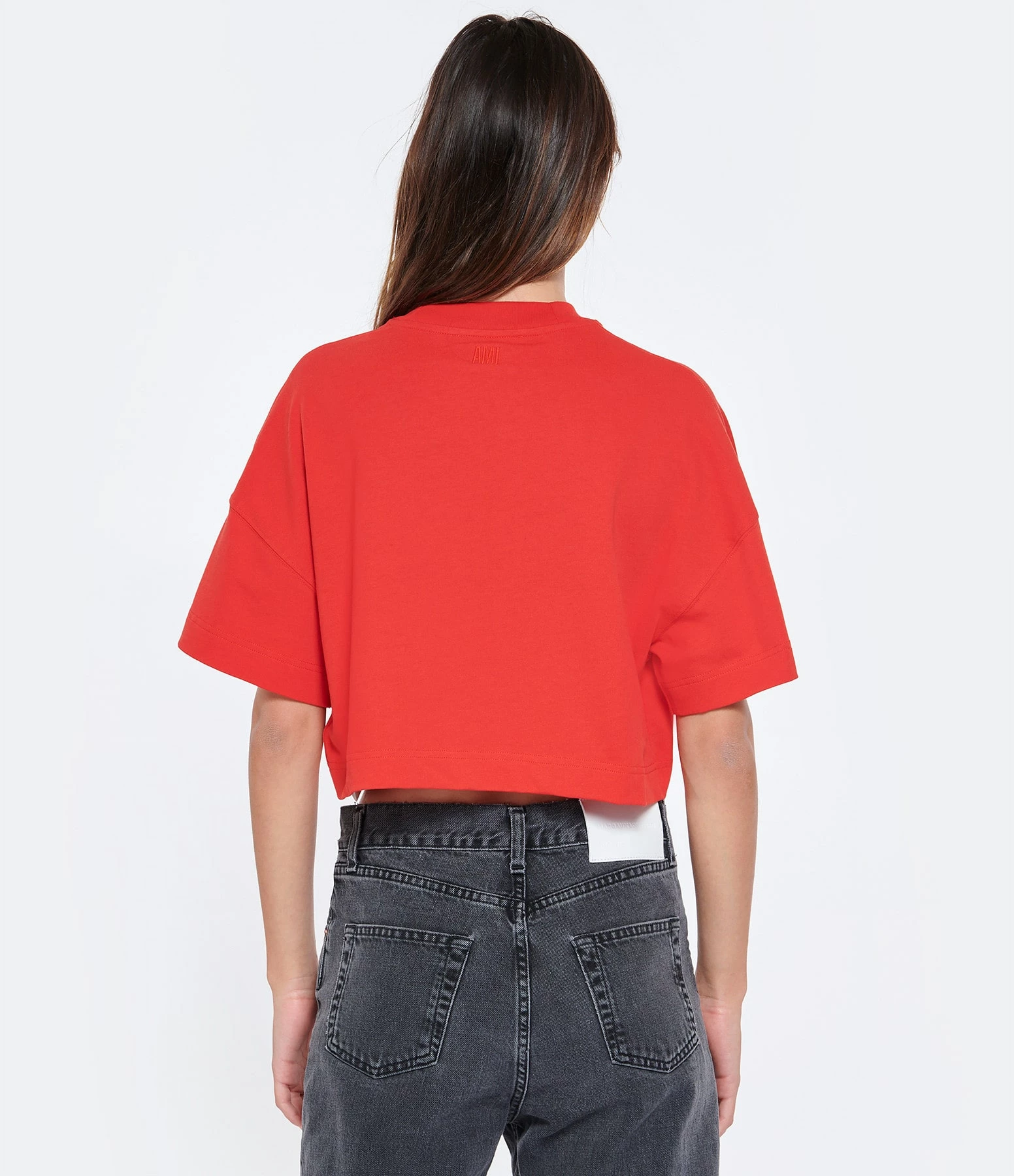 AMI Paris Tee-shirt Coton Biologique Rouge – Image 5