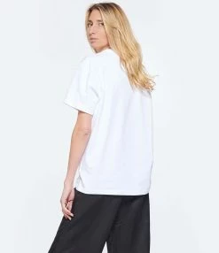 AMI Paris Tee-shirt Unisexe Coton Biologique Blanc -Boutique de vente ZIMMERMANN amipa look20230207 148