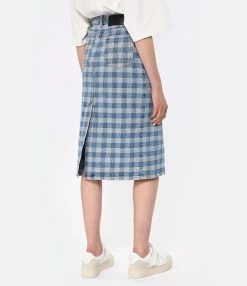 AMI Paris Jupe Mi-Longue Coton Bleu Javel 11 AMI Paris Jupe Mi-Longue Coton Bleu Javel -Boutique de vente ZIMMERMANN amipa look20230223 260