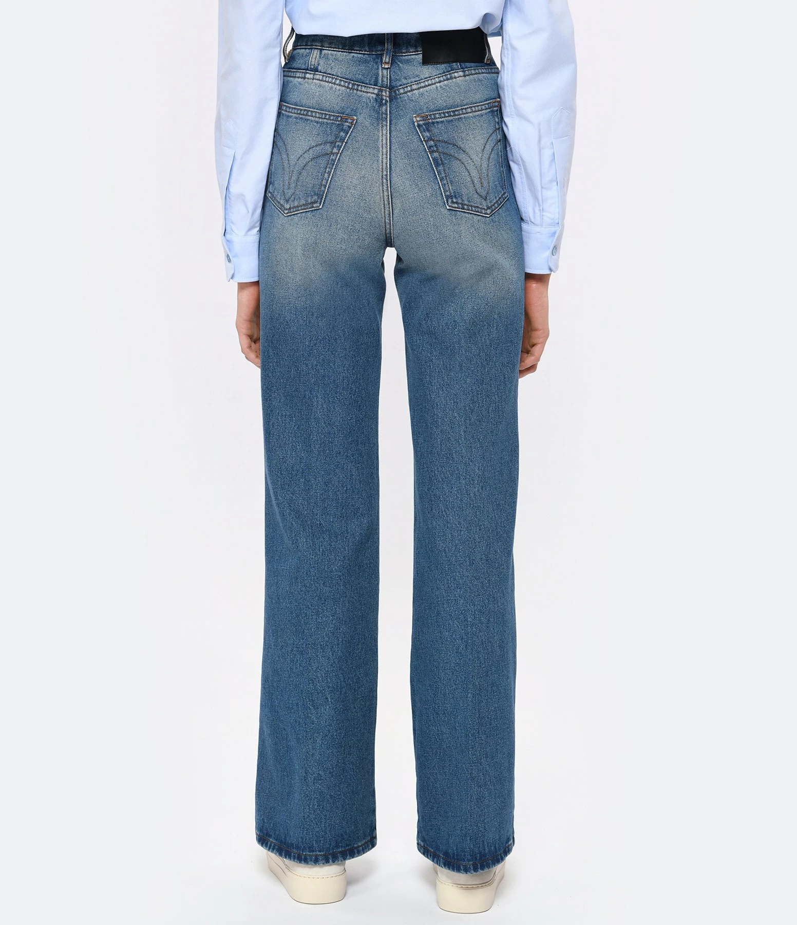AMI Paris Jean Coton Bleu Usé – Image 5