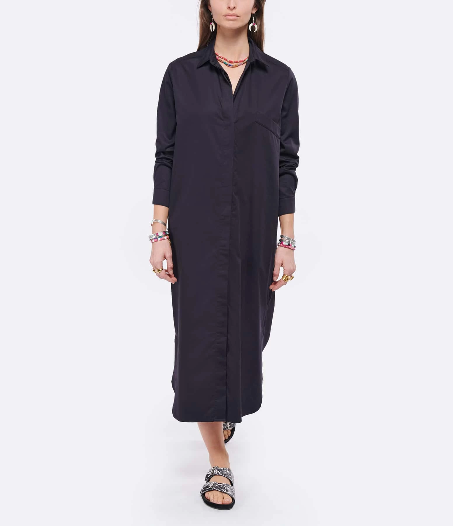 ANDREA LEV Robe Chemise Sienna Noir – Image 3