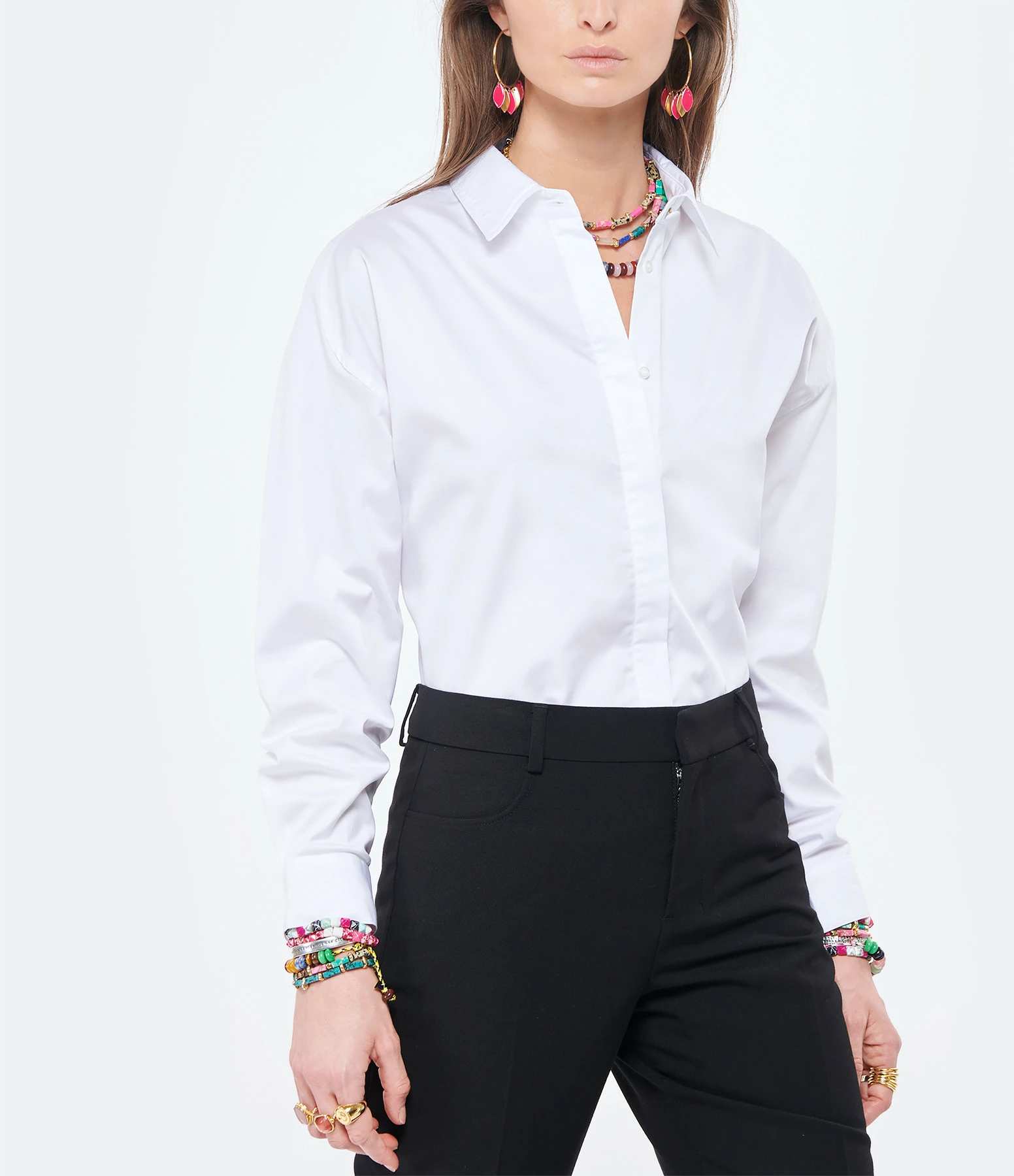 ANDREA LEV Chemise Boyfriend Blanc – Image 3