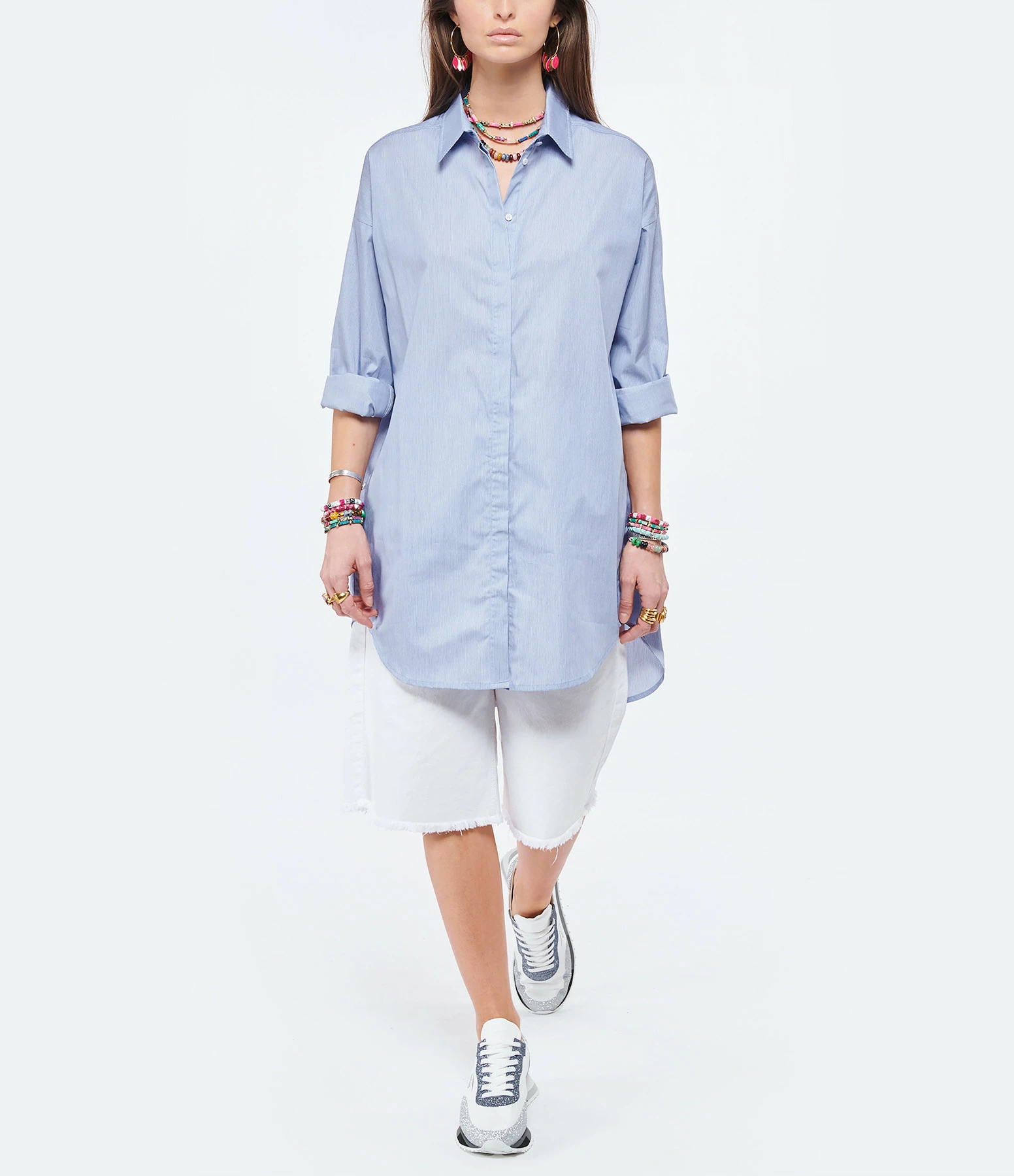 ANDREA LEV Chemise Romy Fines Rayures – Image 4