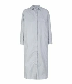 ANDREA LEV Robe Chemise Sienna Rayures Bleu Ciel