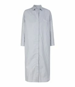 ANDREA LEV Robe Chemise Sienna Rayures Bleu Ciel