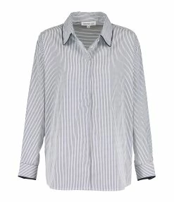 ANDREA LEV Chemise Boyfriend Rayures Bleu