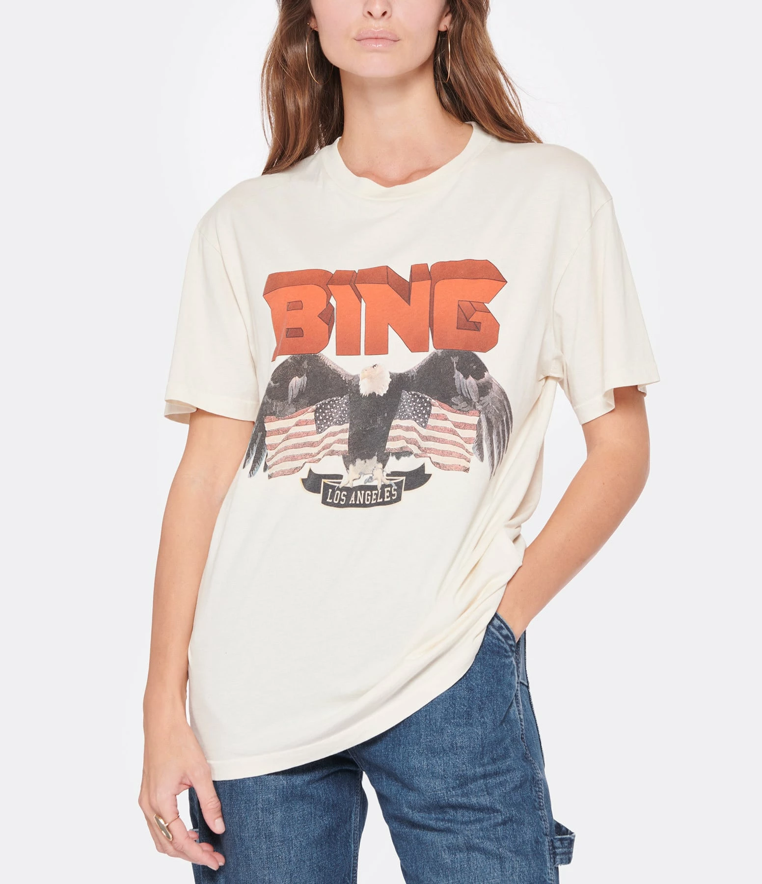 ANINE BING Tee-shirt Vintage Coton Blanc – Image 3