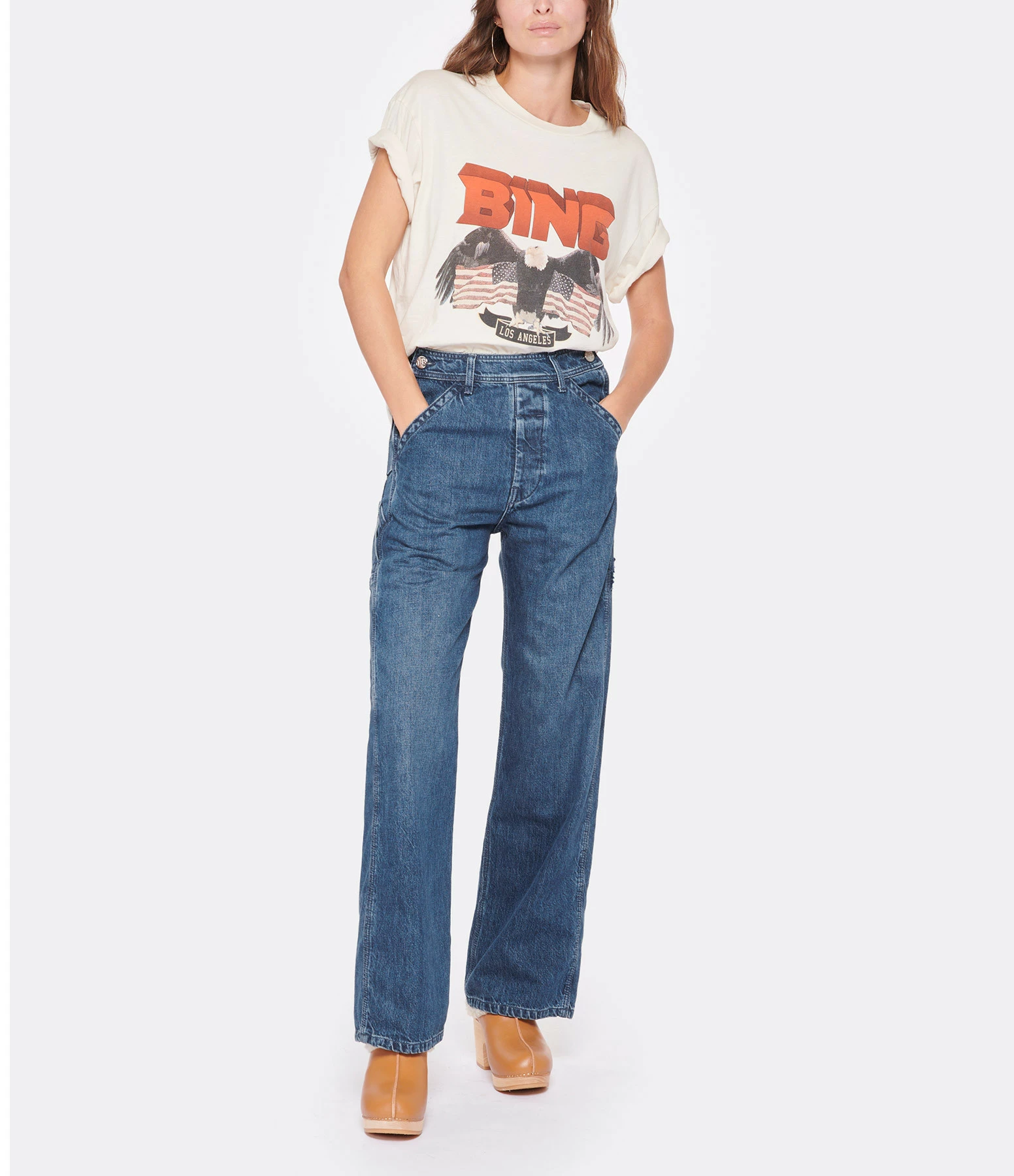 ANINE BING Tee-shirt Vintage Coton Blanc – Image 4