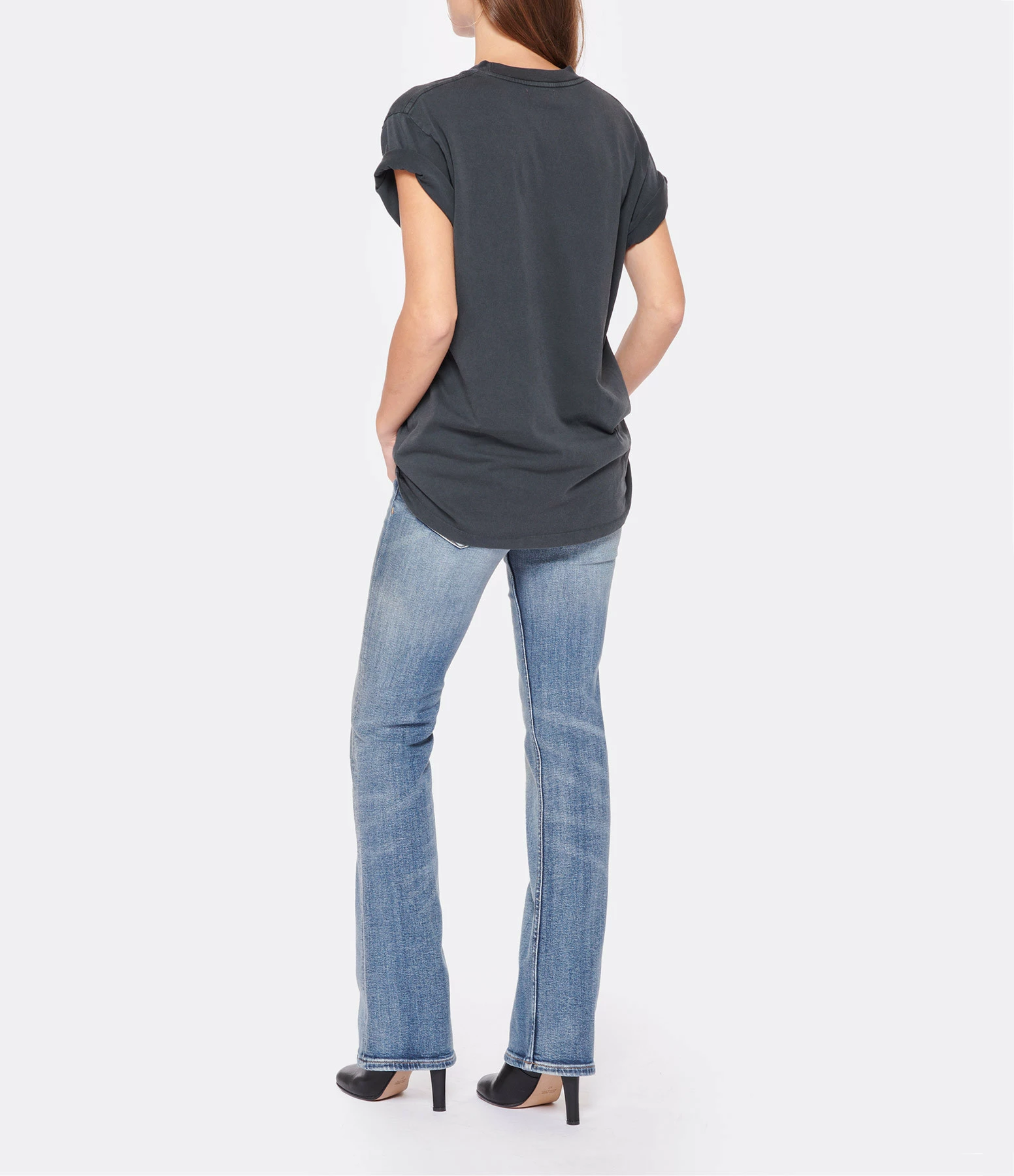 ANINE BING Tee-shirt Lili Coton Organique Gris Délavé – Image 5