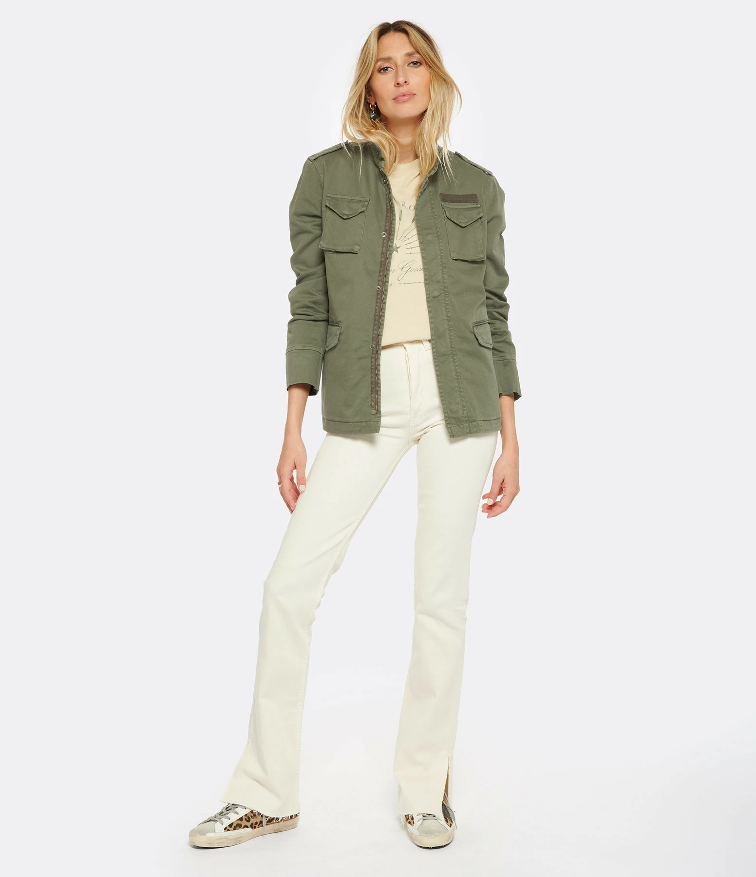 ANINE BING Jean Roxanne Coton Organique Crème – Image 7