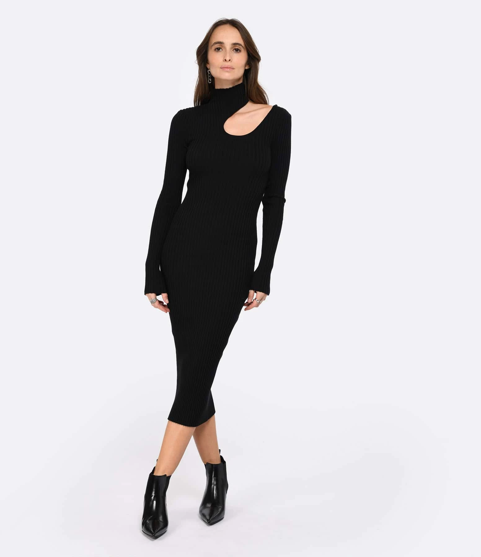 ANINE BING Robe Victoria Coton Noir 4 ANINE BING Robe Victoria Coton Noir – Image 2