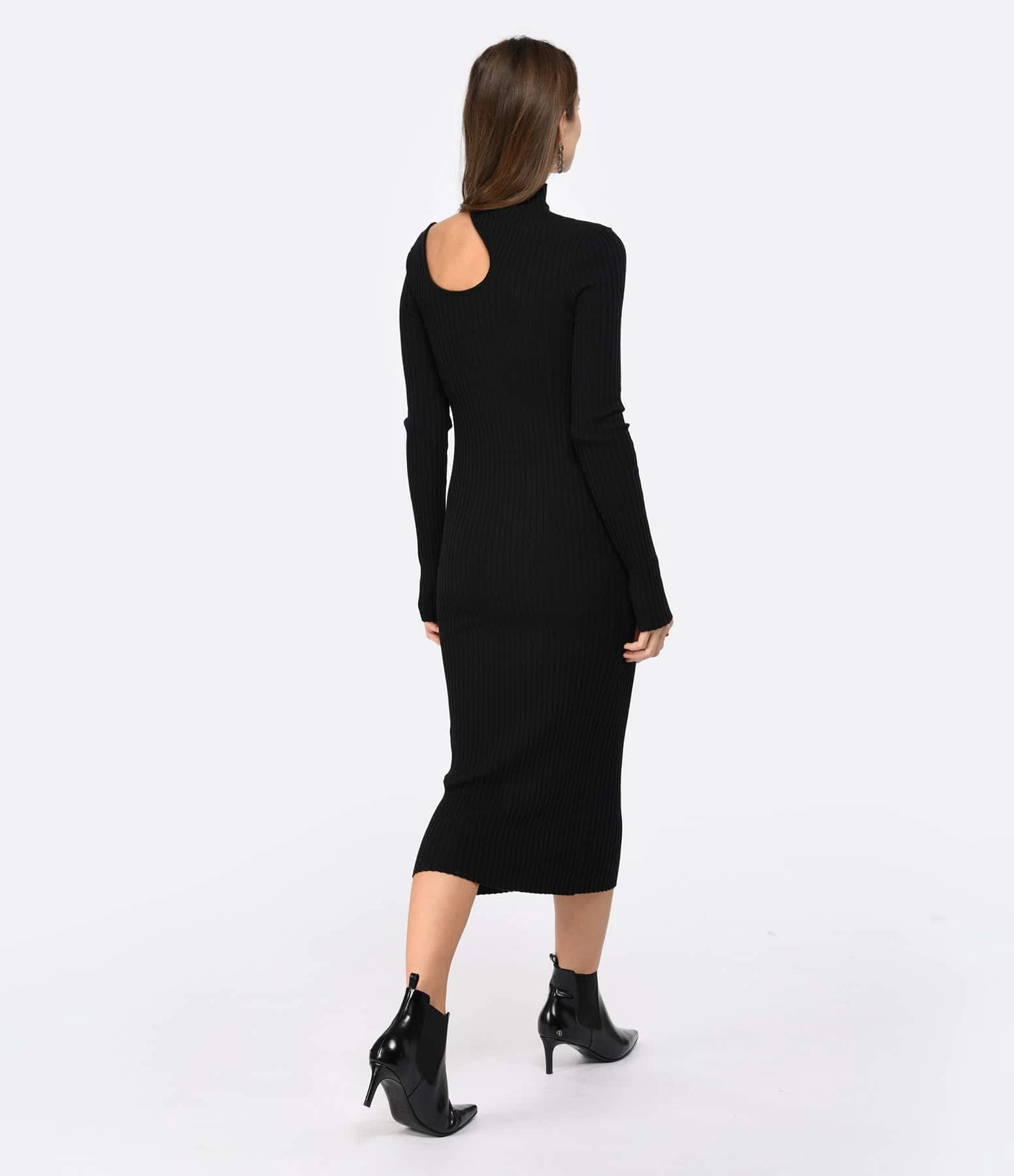 ANINE BING Robe Victoria Coton Noir 5 ANINE BING Robe Victoria Coton Noir – Image 3