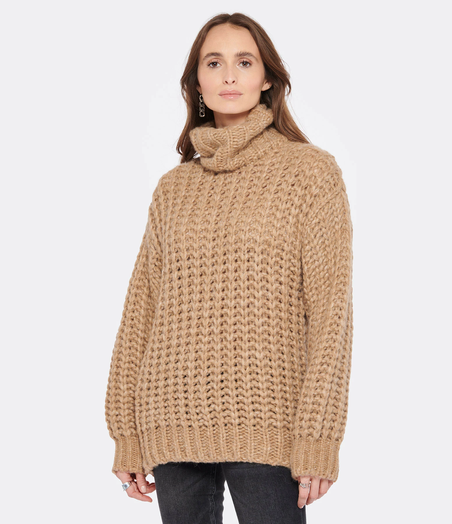 ANINE BING Pull Iris Laine Mérinos Avoine – Image 3