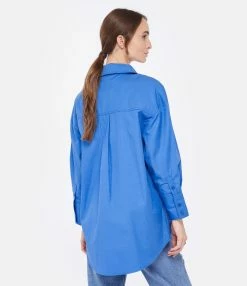 ANINE BING Chemise Mika Coton Bleu Électrique -Boutique de vente ZIMMERMANN anine look20221221 370