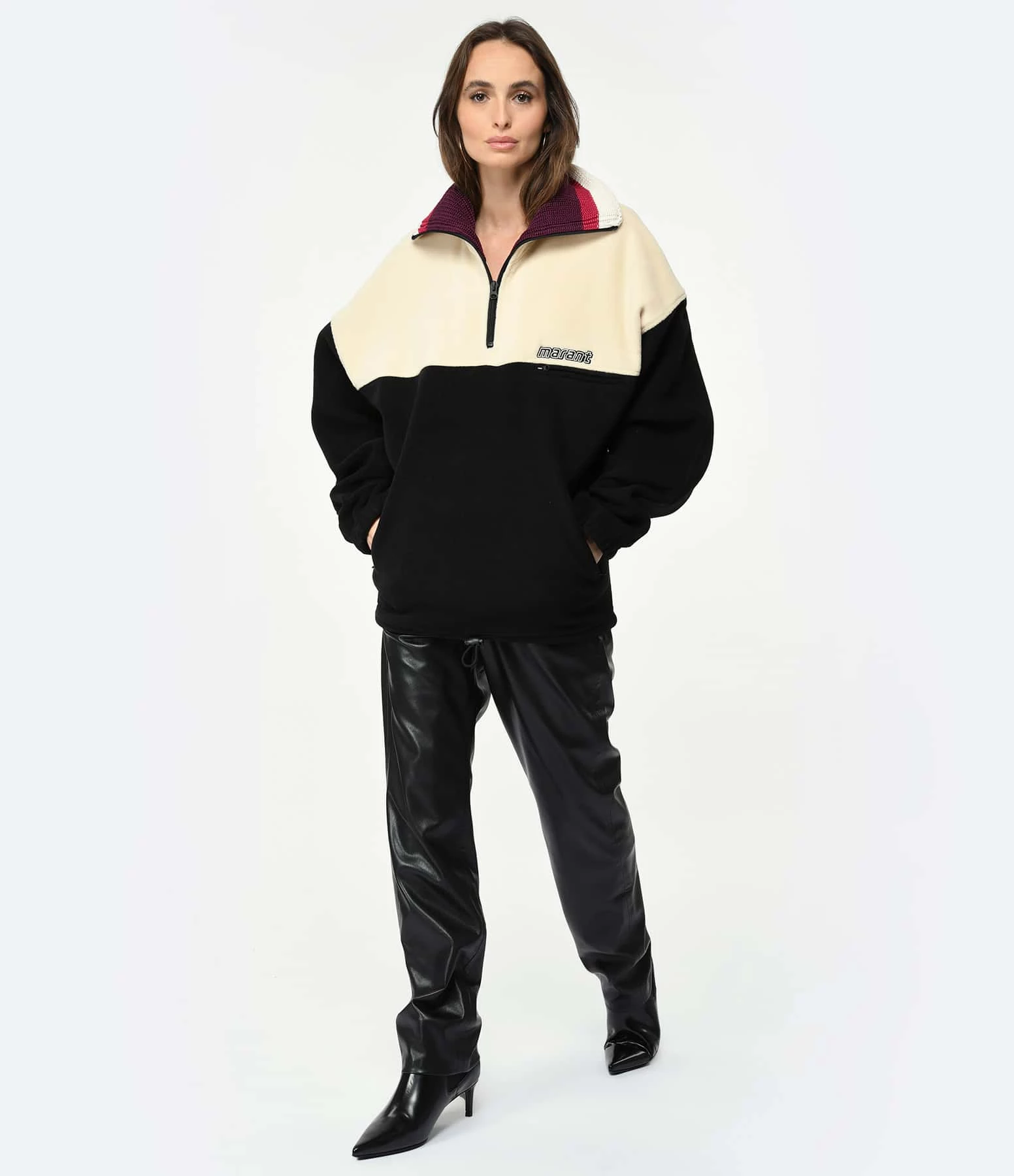 ANINE BING Pantalon Simili Cuir Noir – Image 7