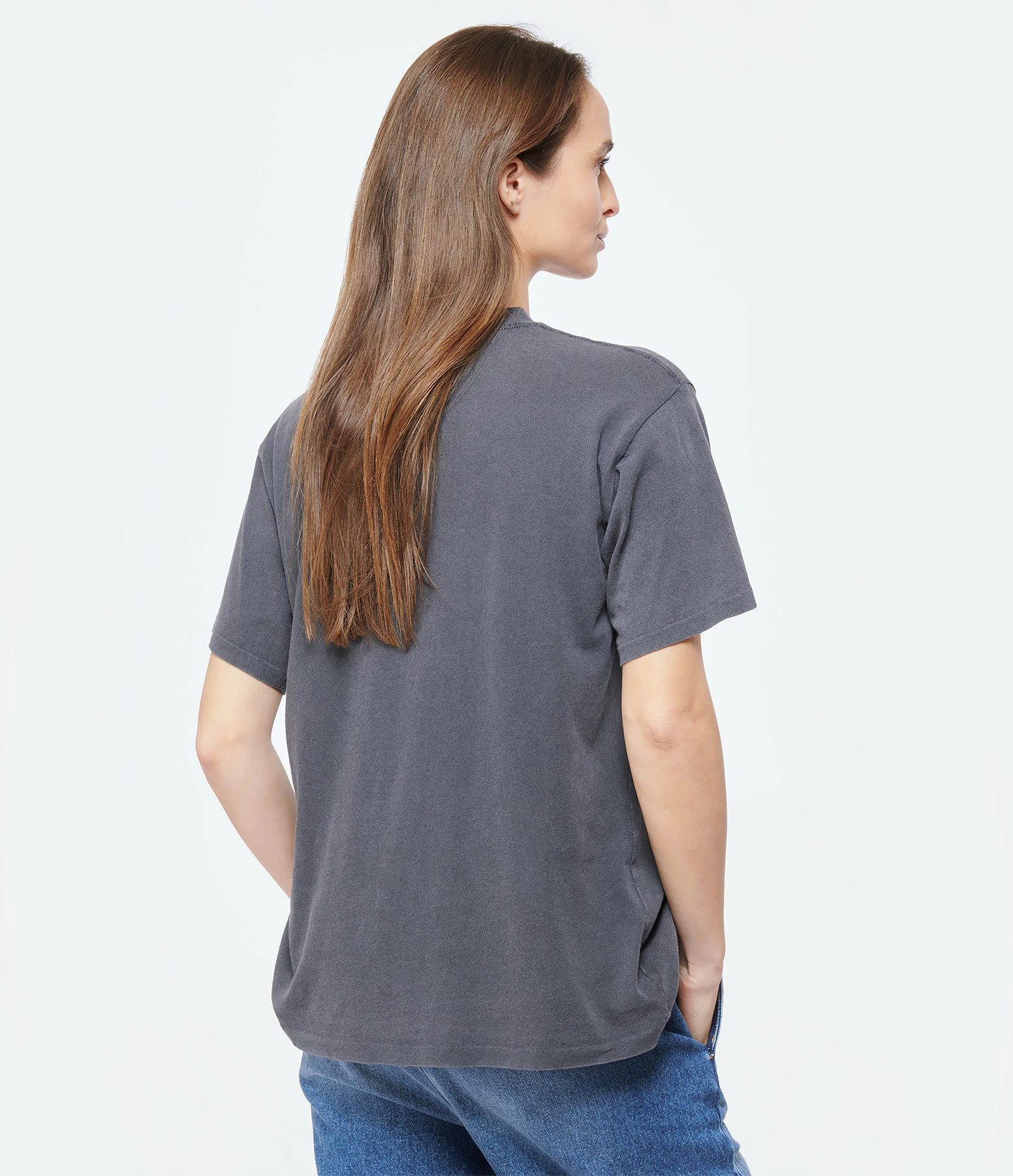 ANINE BING Tee-shirt Lili Coton Noir Délavé – Image 4