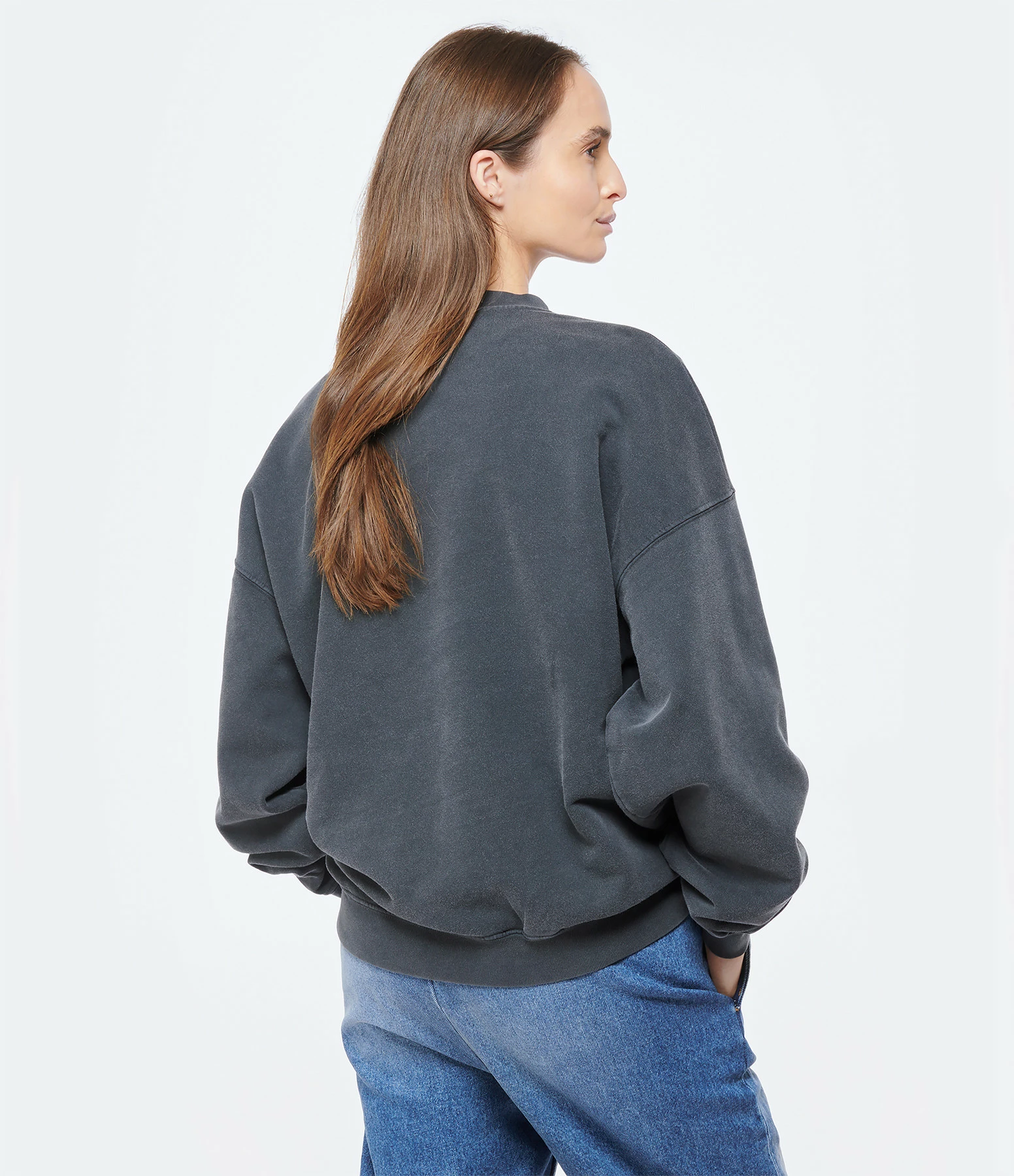 Sweatshirt Harvey Elton John Coton Noir Délavé, Collaboration Anine Bing X Terry O'Neill X IScreamColour – Image 4