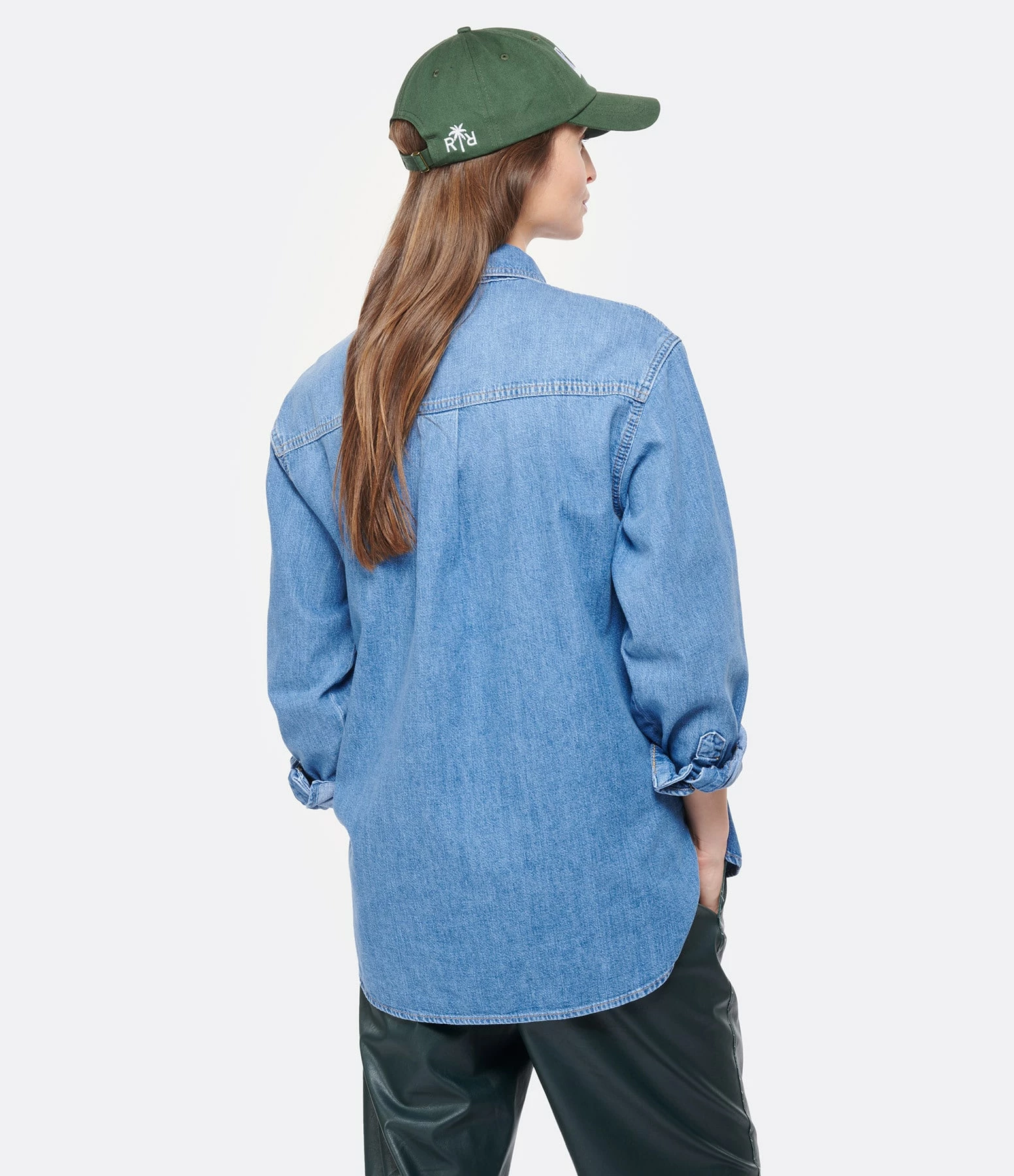 ANINE BING Chemise Sloan Denim Coton Bleu – Image 4