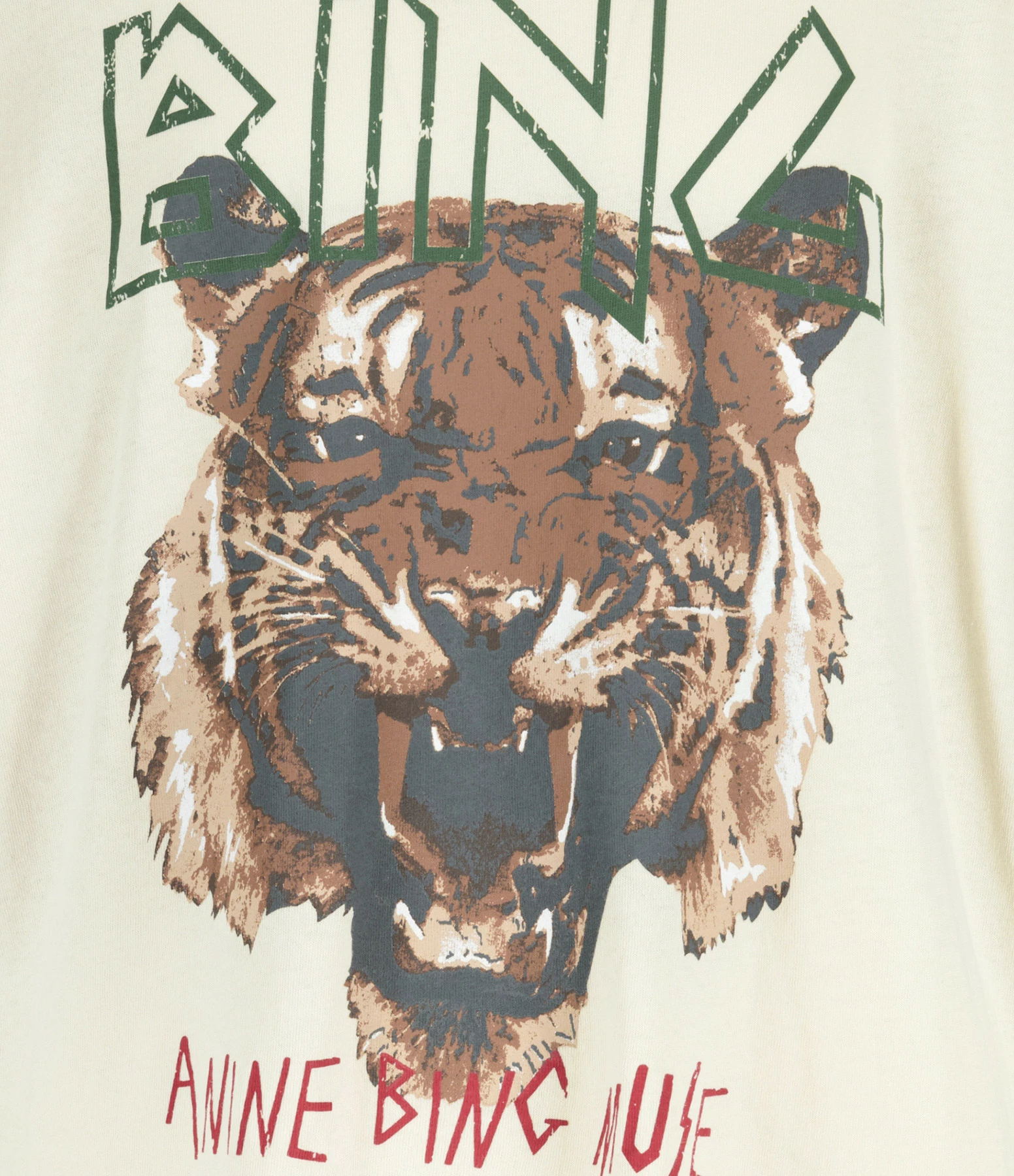 ANINE BING Tee-shirt Tiger Coton Organique Stone – Image 2