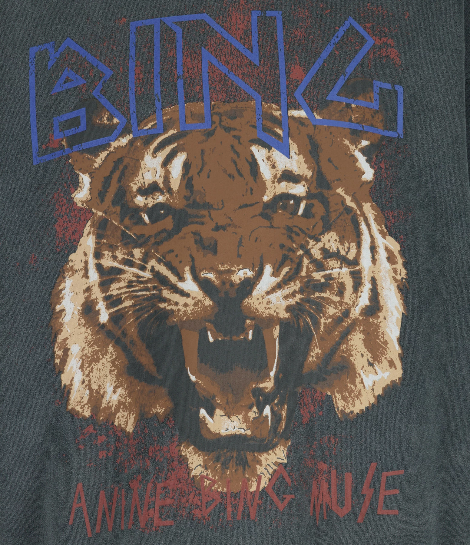 ANINE BING Sweatshirt Tiger Coton Organique Gris – Image 2