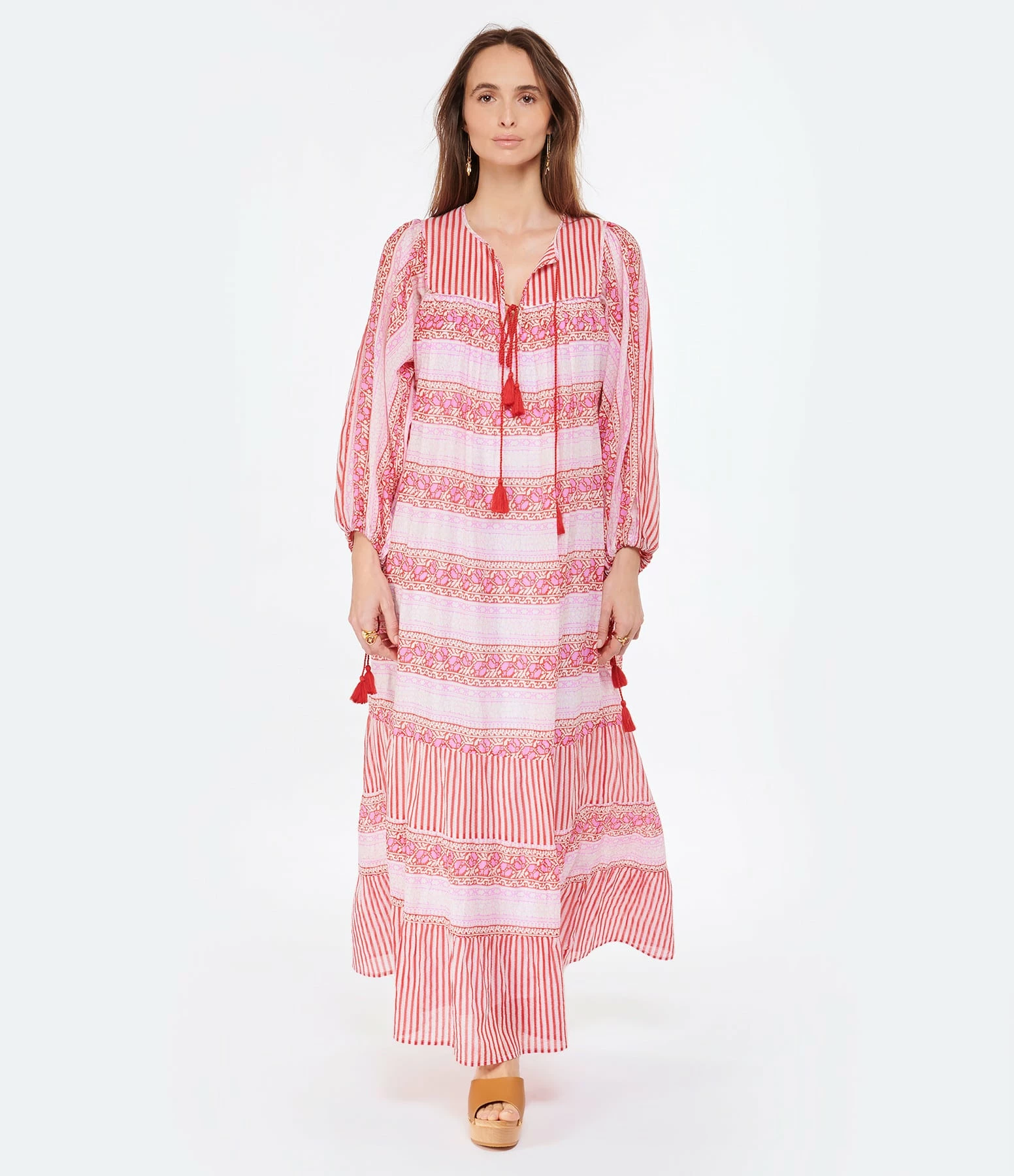 ANTIK BATIK Robe Longue Amelie Rose 5 ANTIK BATIK Robe Longue Amelie Rose – Image 3