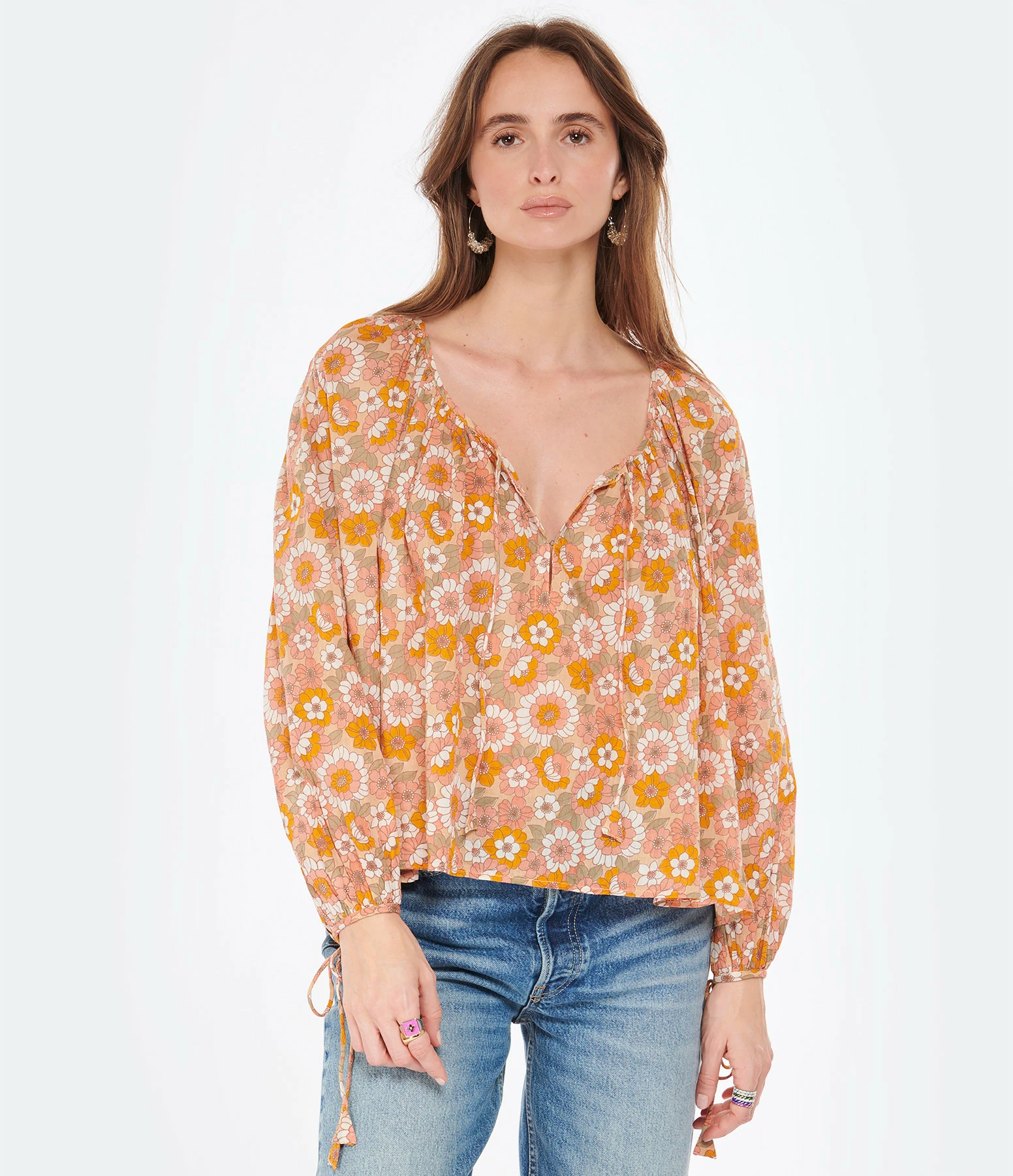 ANTIK BATIK Blouse Blossom Rouille – Image 3