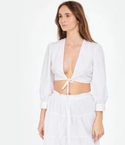 ANTIK BATIK Top Court Karo Blanc 9 ANTIK BATIK Top Court Karo Blanc -Boutique de vente ZIMMERMANN antik look20230110 195