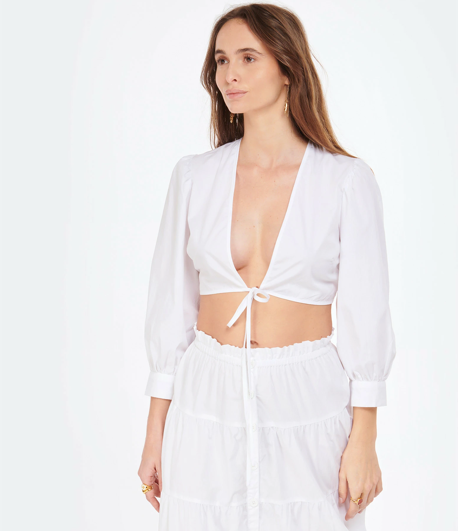 ANTIK BATIK Top Court Karo Blanc 5 ANTIK BATIK Top Court Karo Blanc – Image 3
