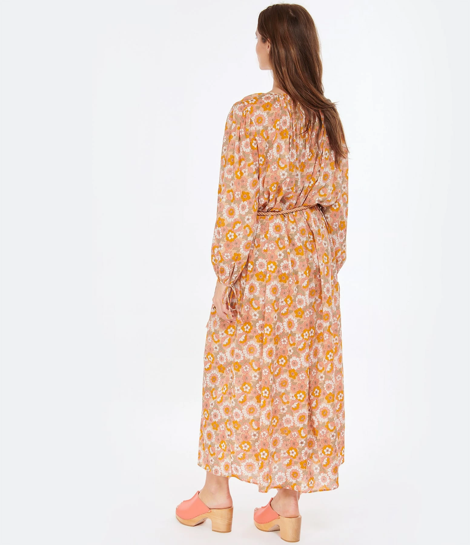 ANTIK BATIK Robe Longue Blossom Rouille – Image 4