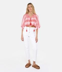 ANTIK BATIK Top Court Amelie Rose 11 ANTIK BATIK Top Court Amelie Rose -Boutique de vente ZIMMERMANN antik look20230111 381