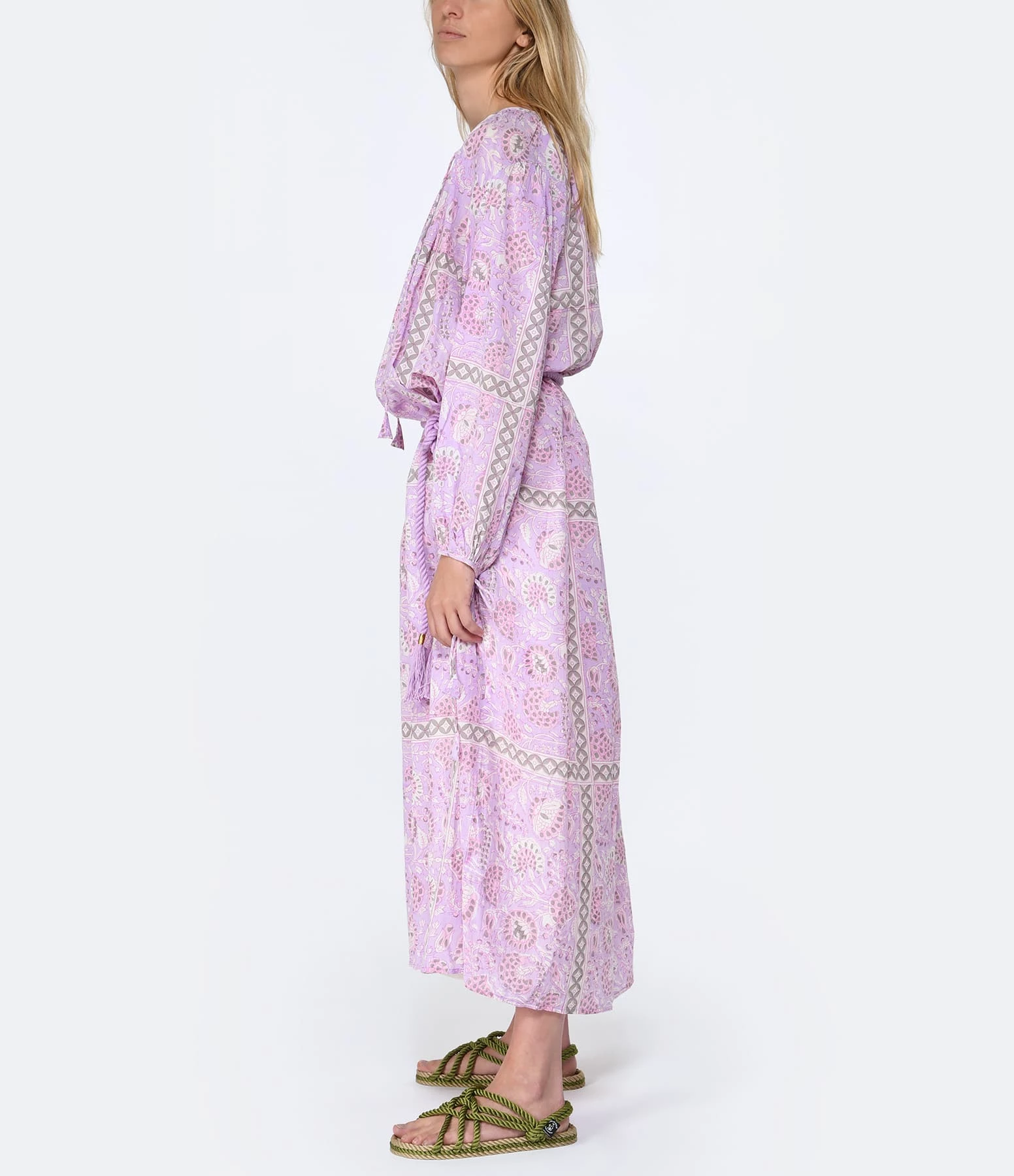 ANTIK BATIK Robe Longue Flavie Mauve 5 ANTIK BATIK Robe Longue Flavie Mauve – Image 3