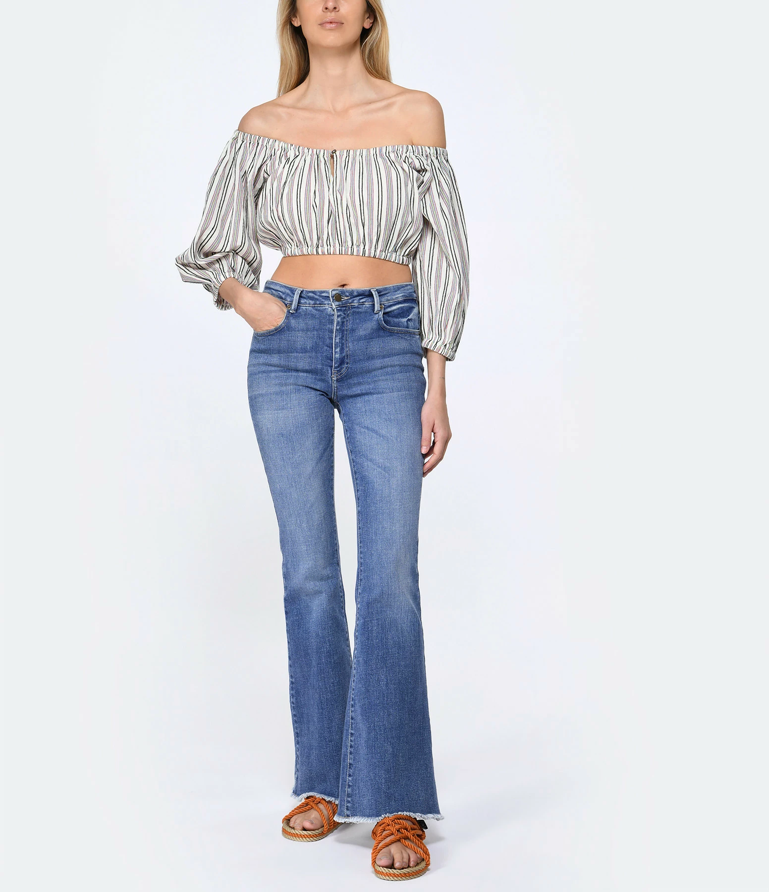 ANTIK BATIK Top Juliette Rayure Multicolore – Image 4