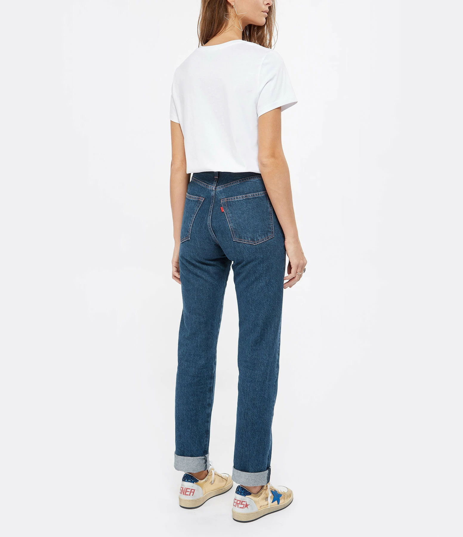 A.P.C. Tee-shirt Coton Blanc Bleu Marine – Image 4