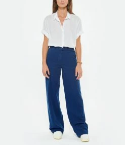 A.P.C. Pantalon Fin Cléo Coton Bleu Indigo Délavé 9 A.P.C. Pantalon Fin Cléo Coton Bleu Indigo Délavé -Boutique de vente ZIMMERMANN apcco look20220608 59