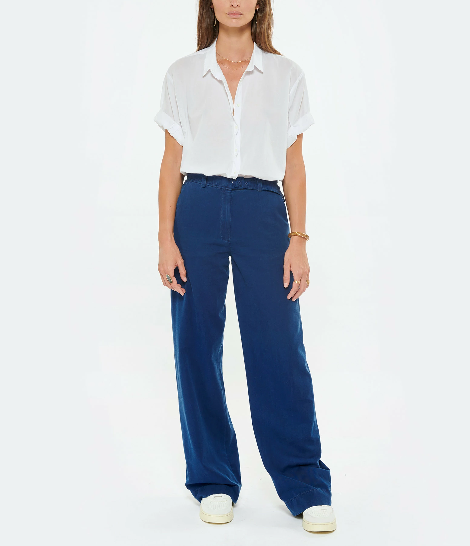 A.P.C. Pantalon Fin Cléo Coton Bleu Indigo Délavé 5 A.P.C. Pantalon Fin Cléo Coton Bleu Indigo Délavé – Image 3