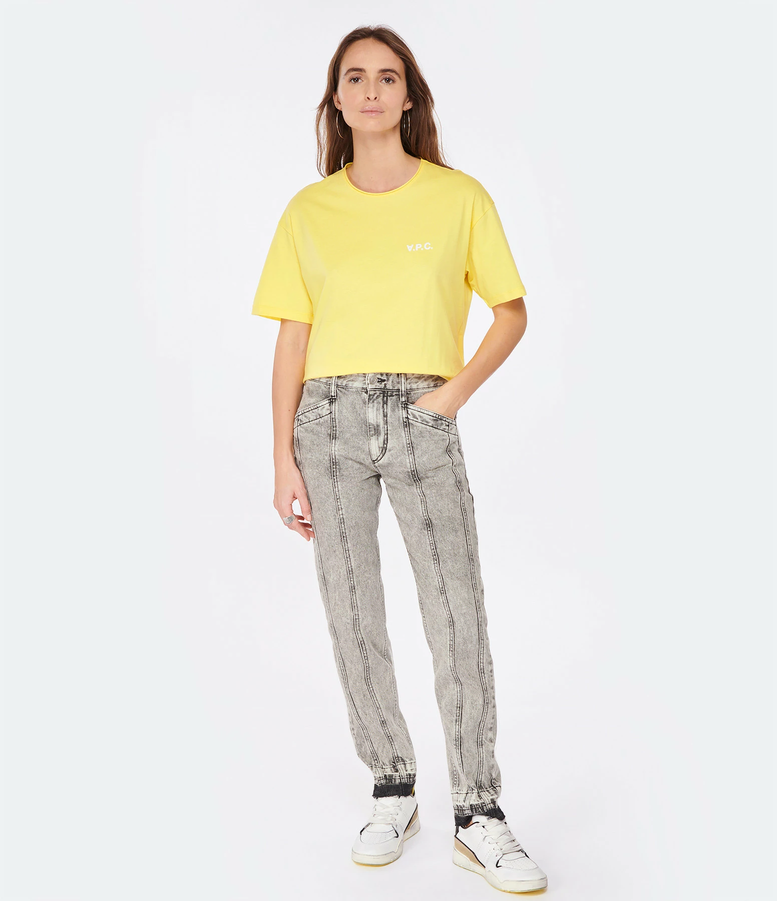 A.P.C. Tee-shirt Karol Coton Jaune – Image 5
