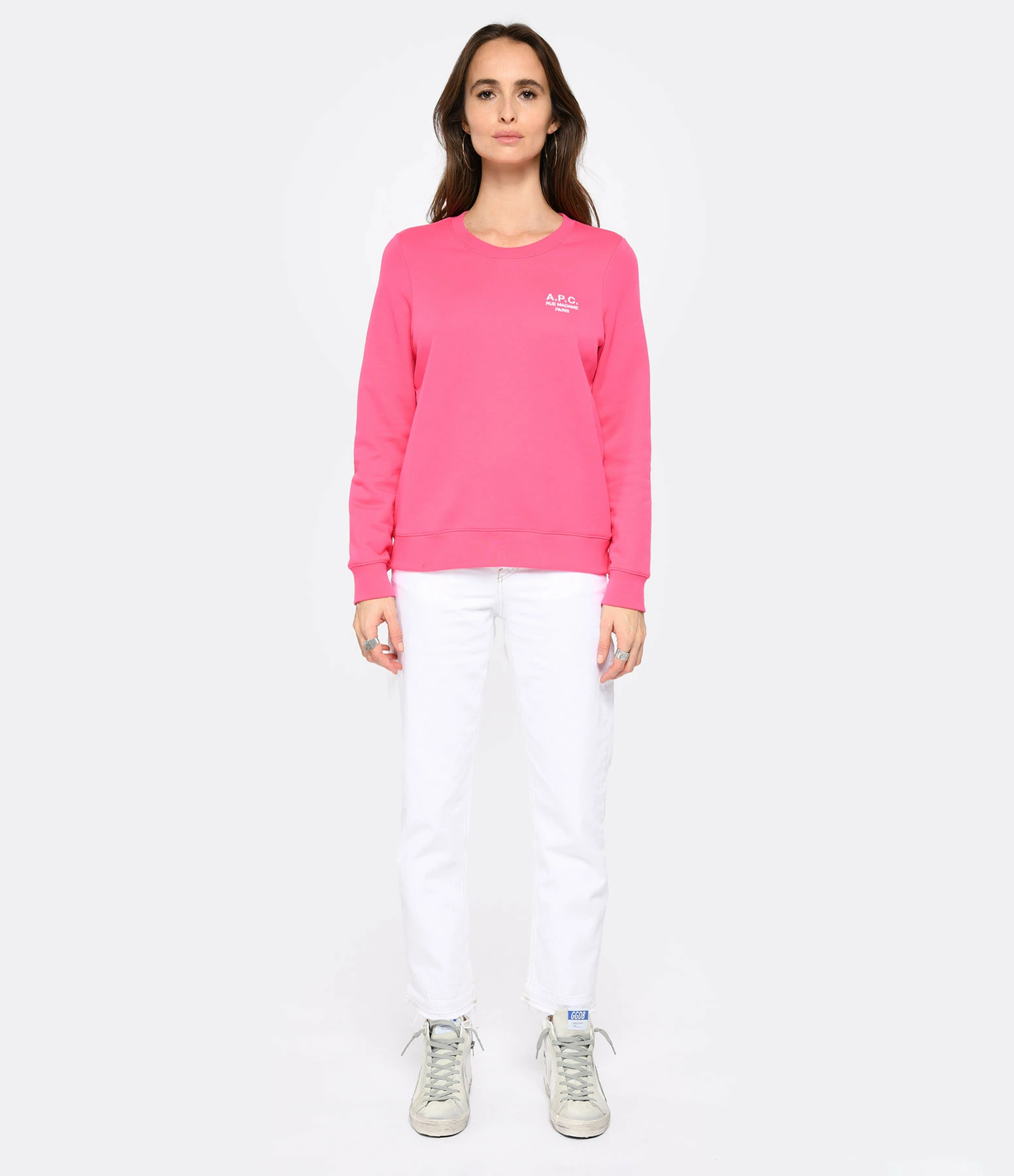 A.P.C. Sweatshirt Skye Coton Rose Vif – Image 4