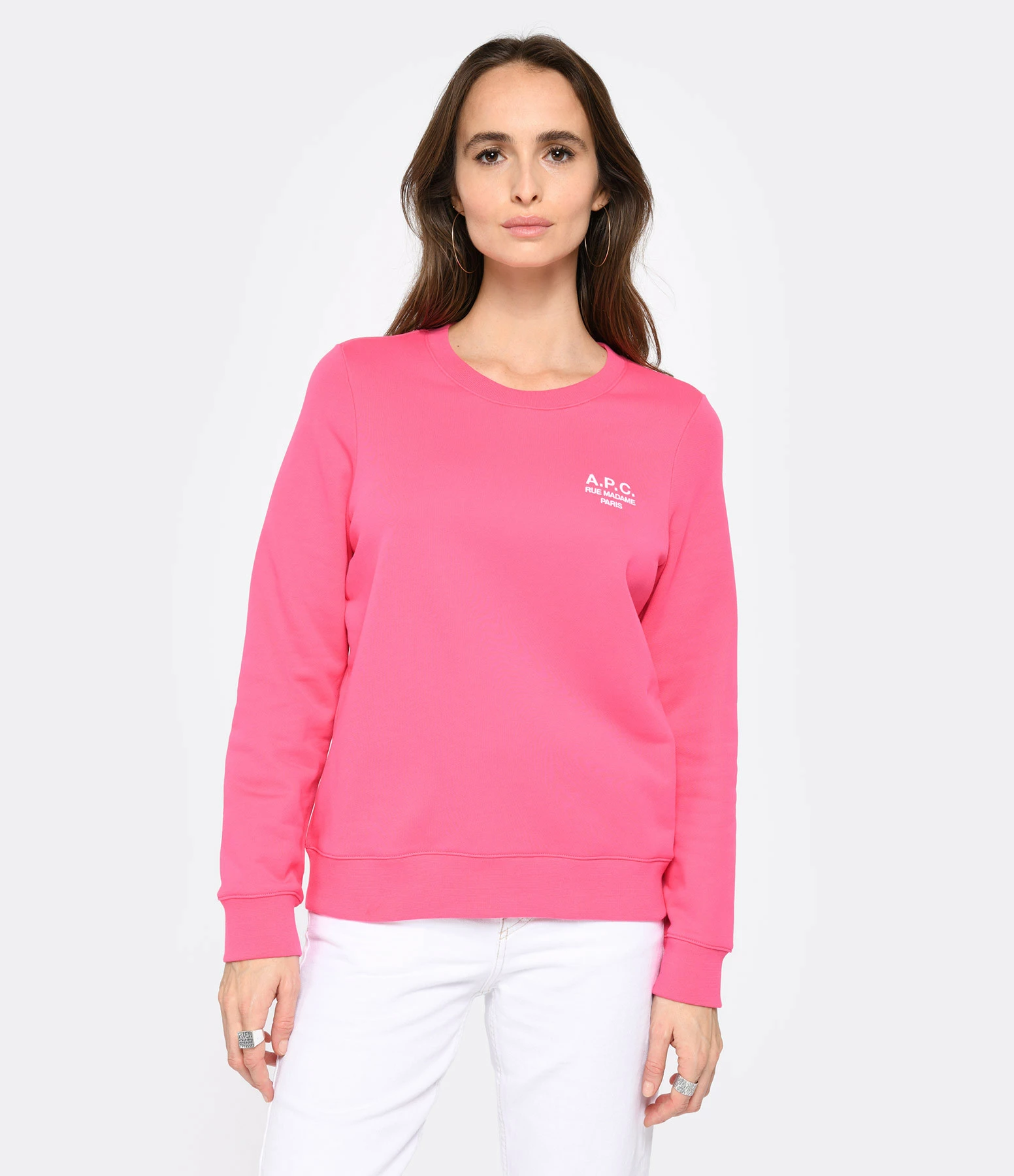 A.P.C. Sweatshirt Skye Coton Rose Vif – Image 3