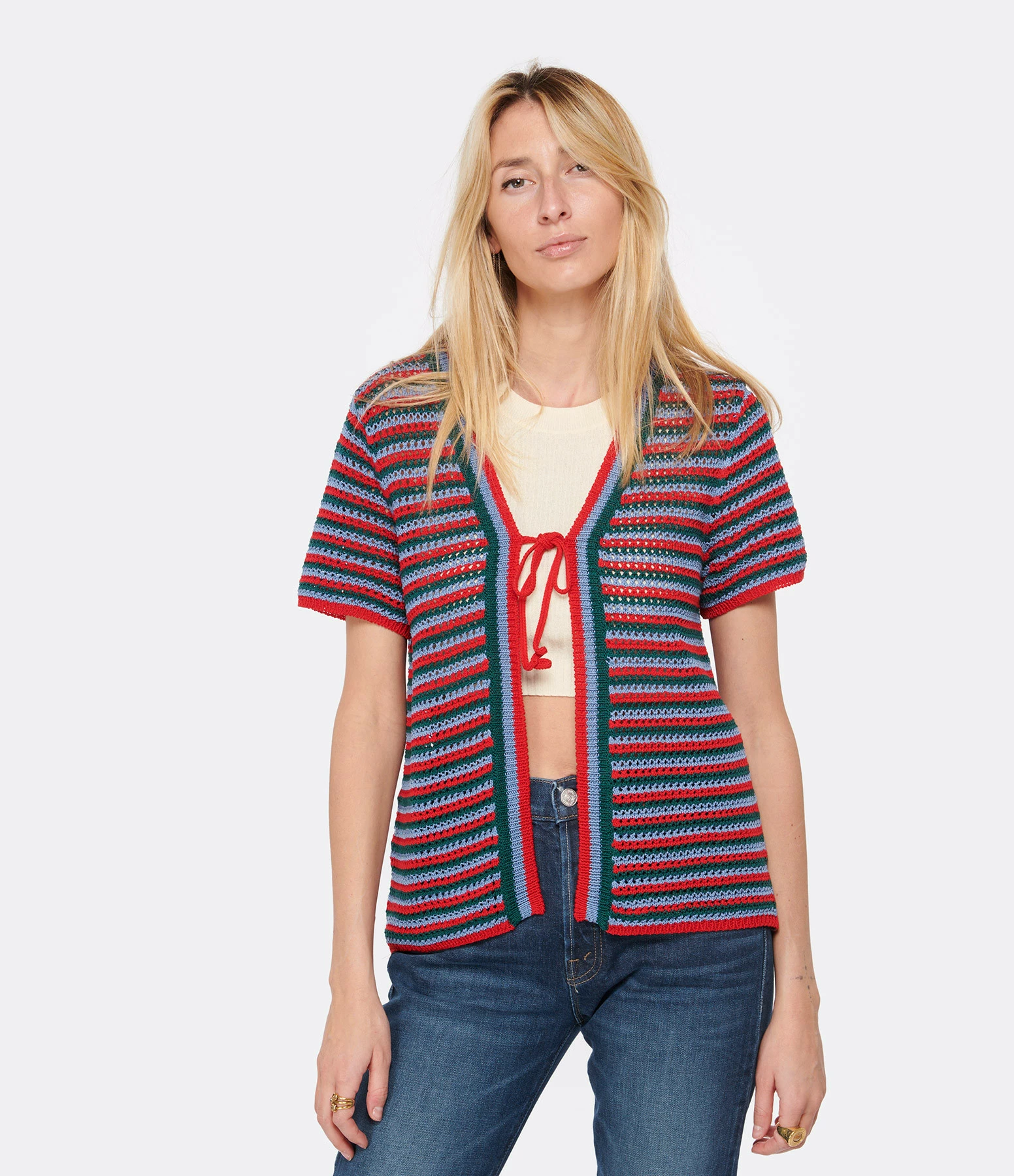 A.P.C. Cardigan Maggie Coton Multicolore – Image 3