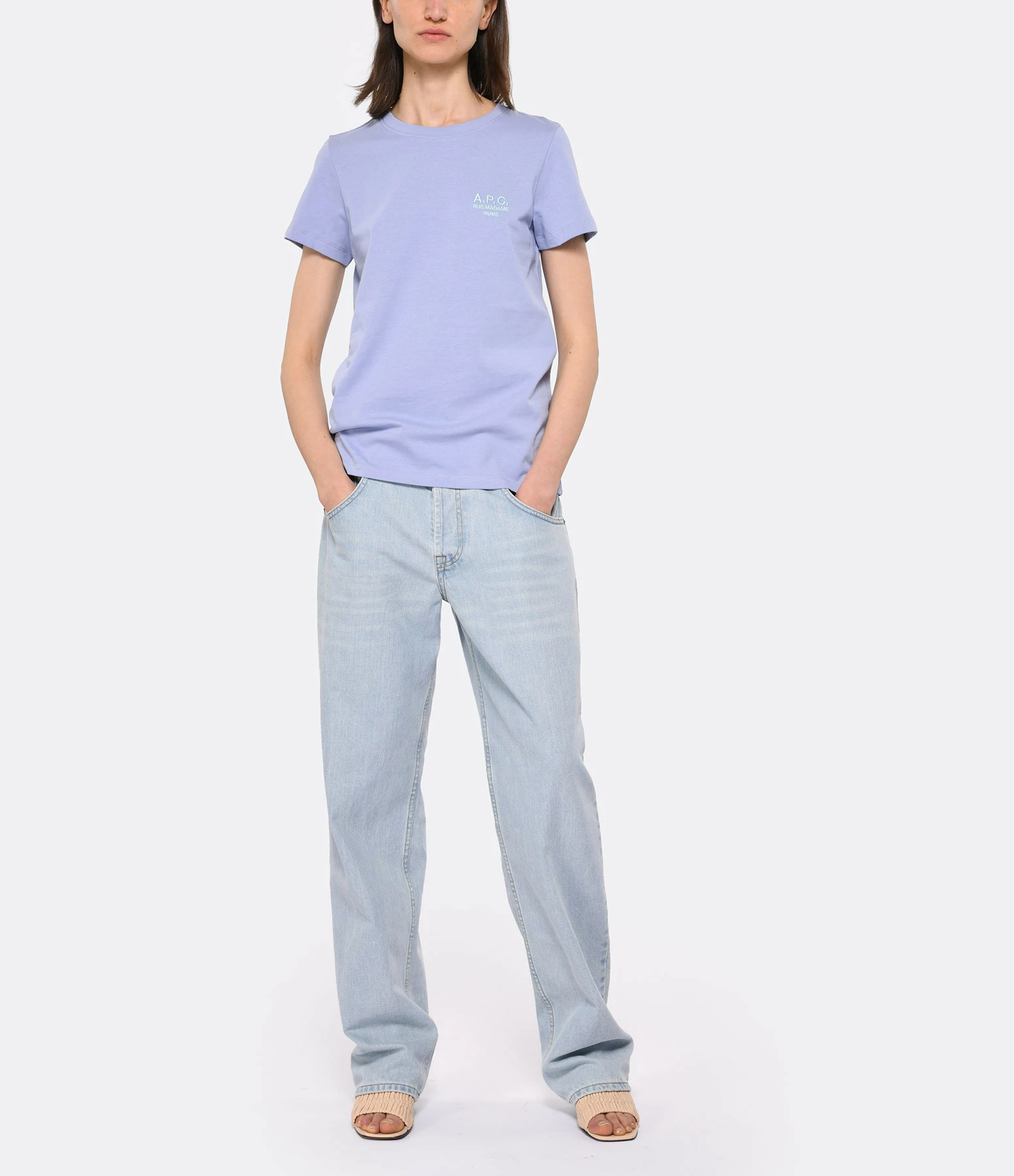 A.P.C. Tee-shirt New Denise Coton Lila – Image 3