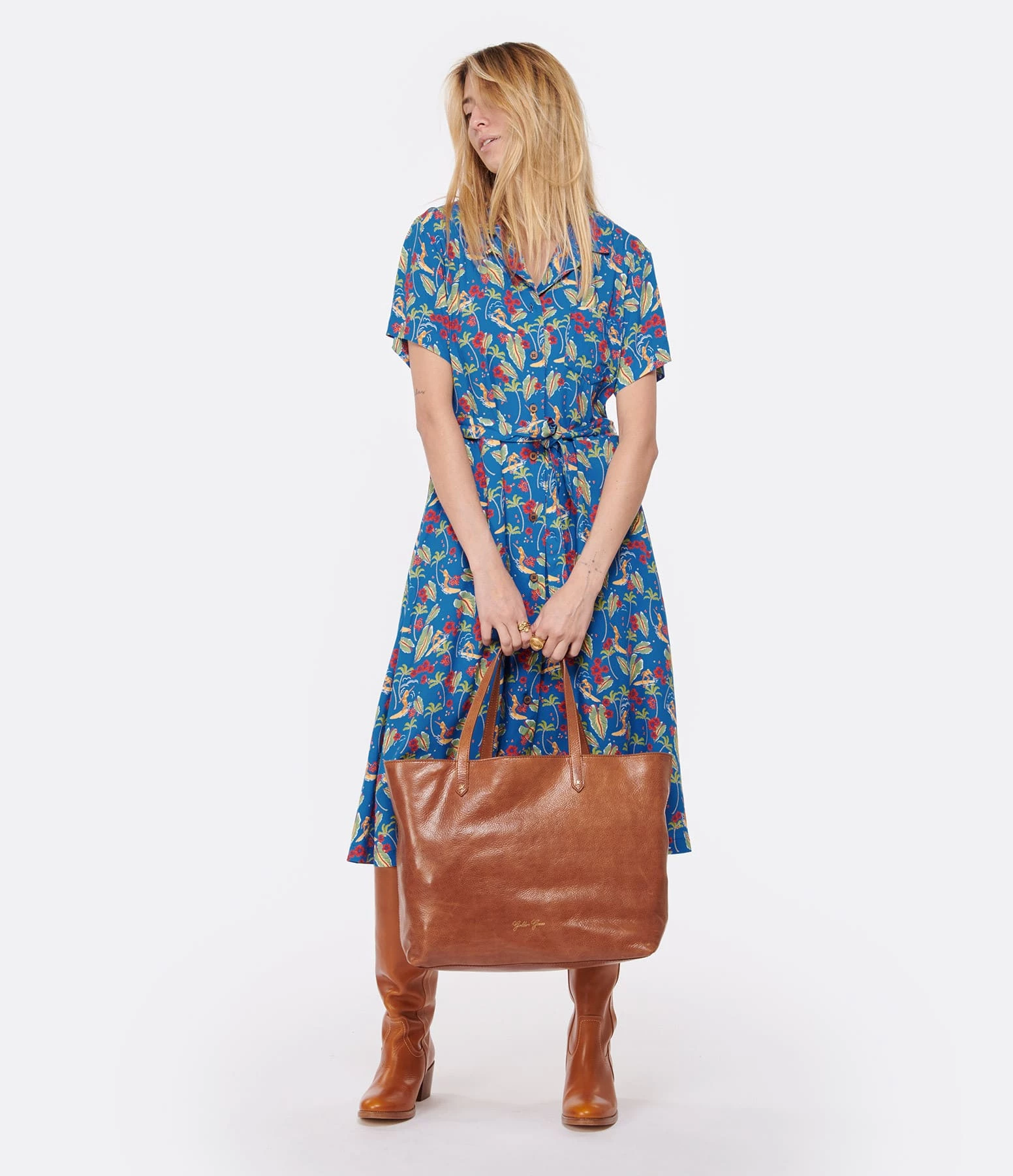A.P.C. Robe Maude Bleu Foncé – Image 3