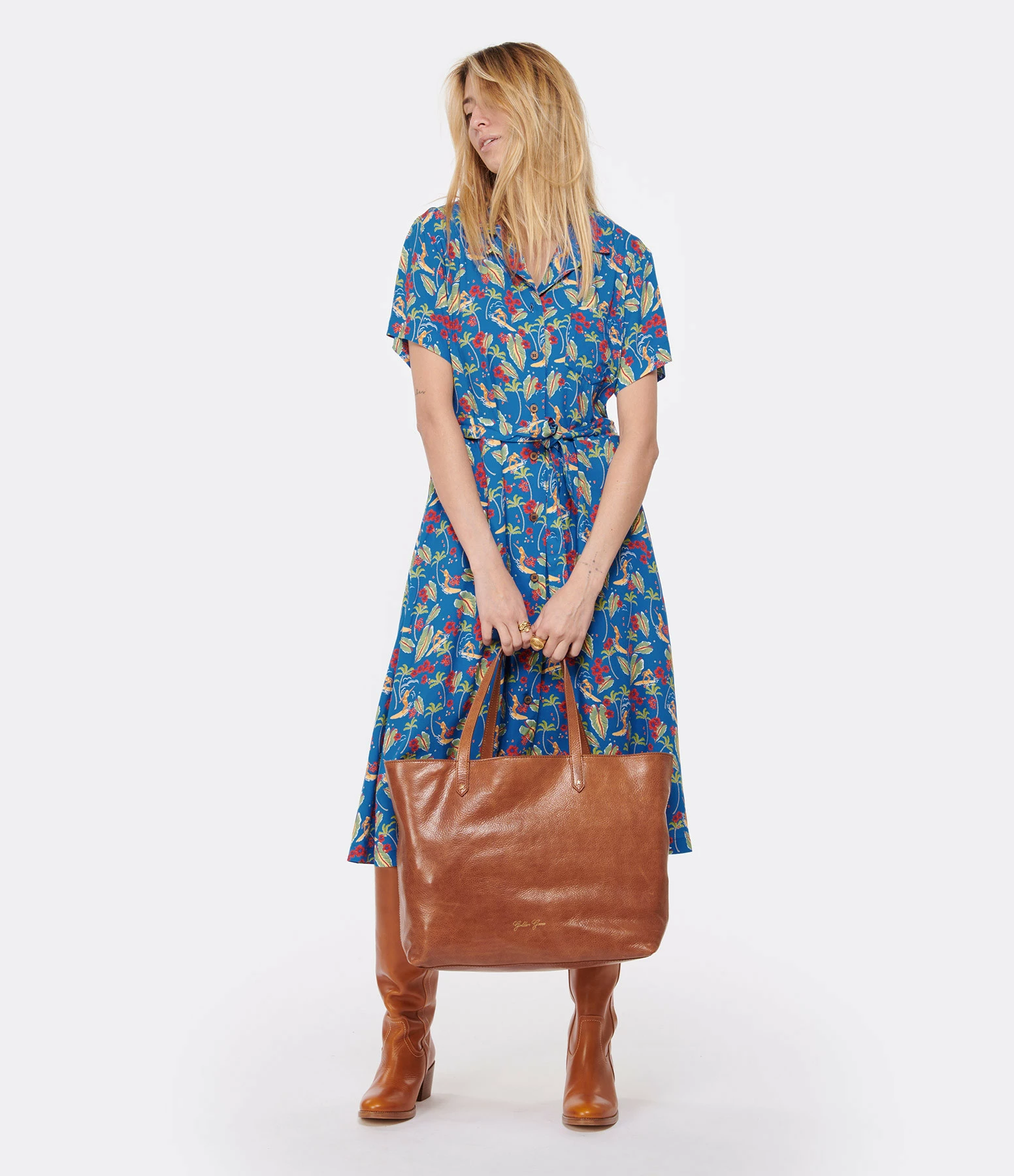 A.P.C. Robe Maude Bleu Foncé – Image 3
