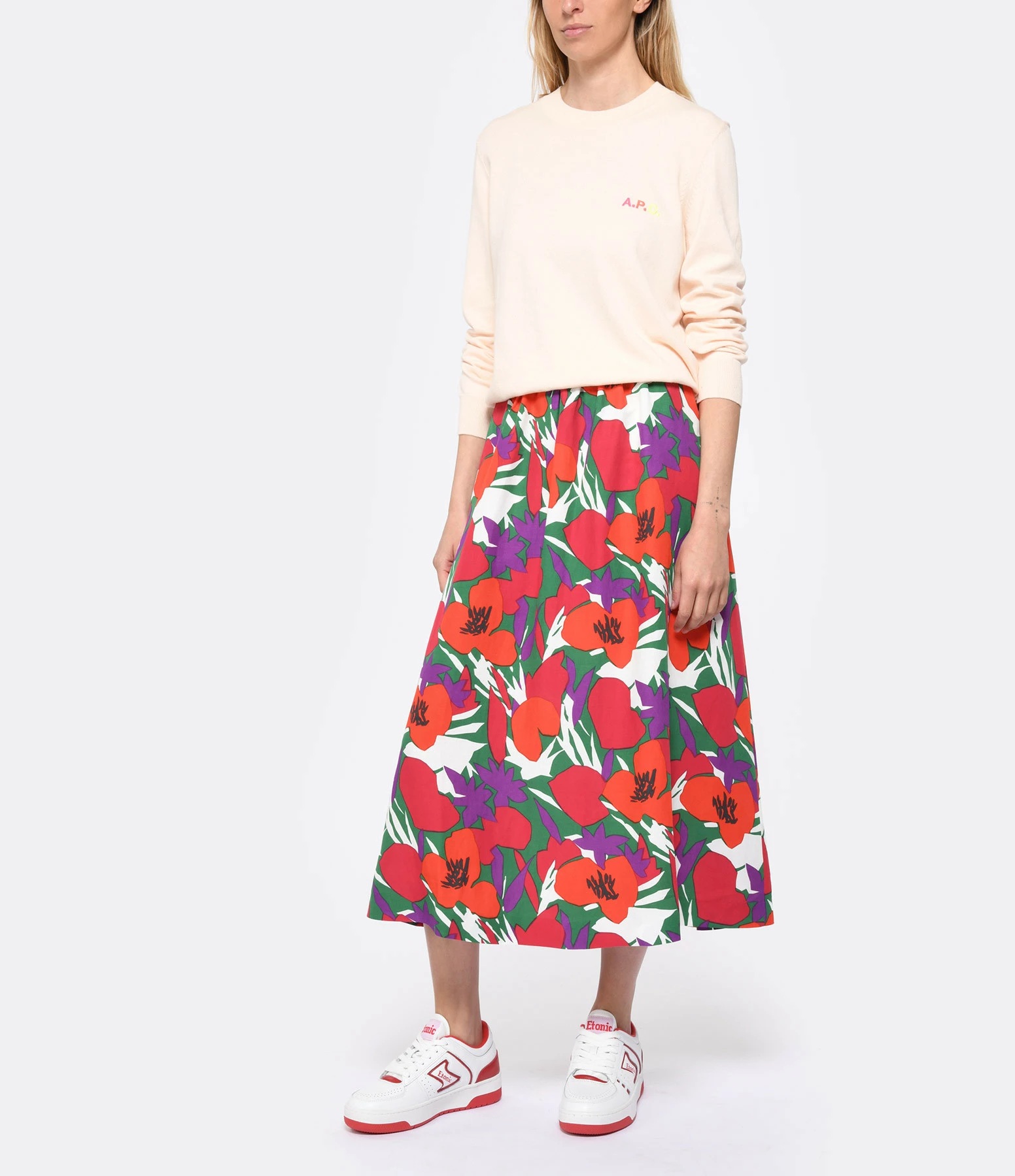 A.P.C. Jupe Midi Ravenna Rouge – Image 2