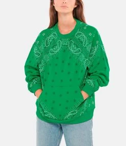 ARIZONA LOVE Sweatshirt Coton Bandana Vert 9 ARIZONA LOVE Sweatshirt Coton Bandana Vert -Boutique de vente ZIMMERMANN arizo look20220727 497