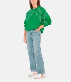 ARIZONA LOVE Sweatshirt Coton Bandana Vert 11 ARIZONA LOVE Sweatshirt Coton Bandana Vert -Boutique de vente ZIMMERMANN arizo look20220727 498